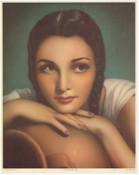 Glamour and pin-up girl prints from the 1930s-1950s Thinkin of You Mexican beauty